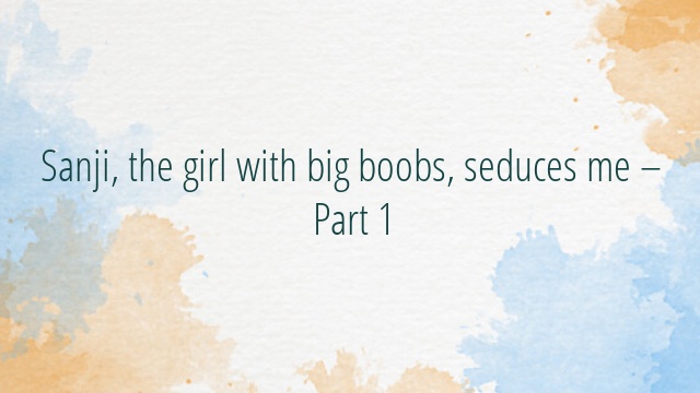 Sanji, the girl with big boobs, seduces me – Part 1