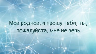 Мой родной, я прошу тебя, ты, пожалуйста, мне не верь